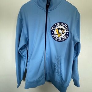 Mitchell & Ness Blue Lightweight Shirt Jacket with Team Logo